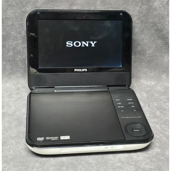 Philips 7" Portable DVD Player PD703 / 37 & Travelling Carrying Case - Picture 3 of 15